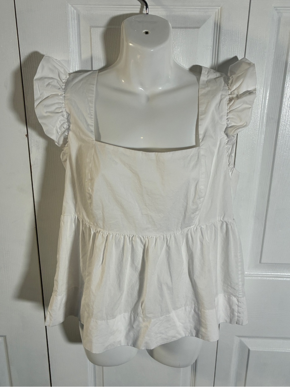 Lilly Pulitzer Tiana Babydoll Cotton Top | Resort White | Size 12